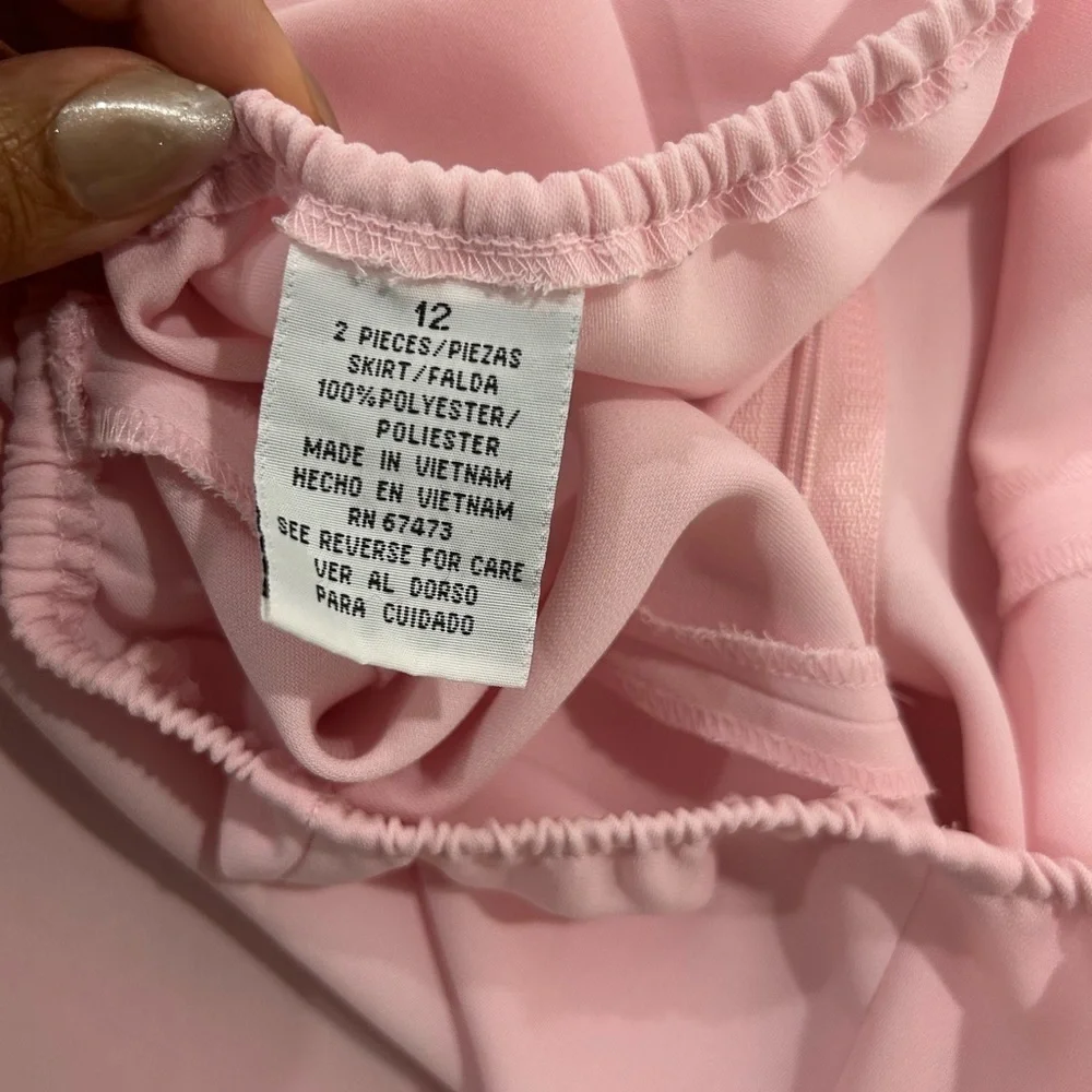 Vintage Danny & Nicole Powder Pink Skirt Set - Picture 3 of 6